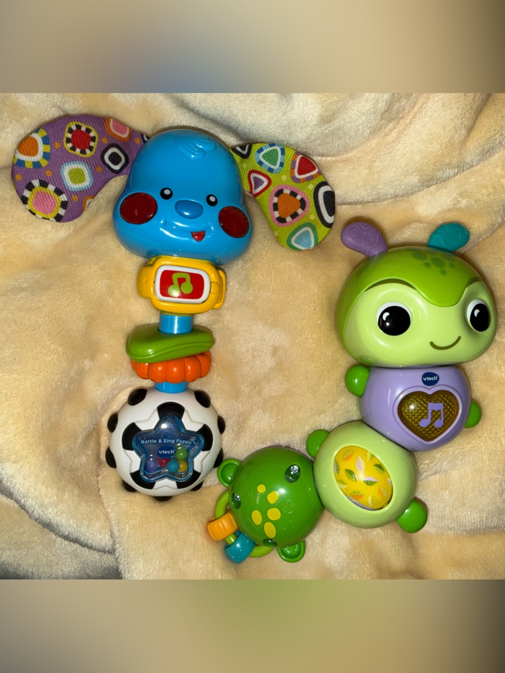 VTech Green and Blue Musical Caterpillar & Puppy Learning Toy Set